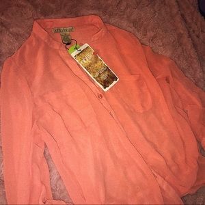 Salmon Sheer Blouse